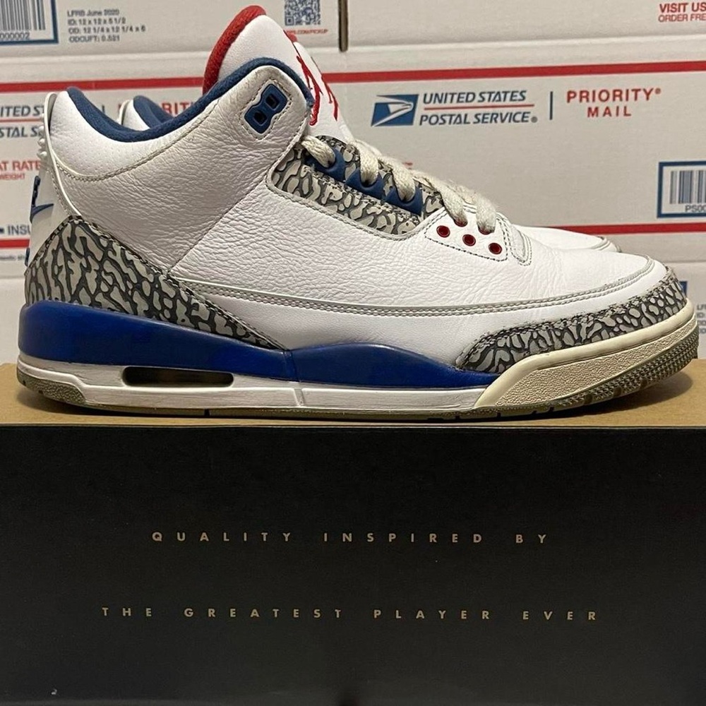 Jordan Retro Sneakers White Blue Red